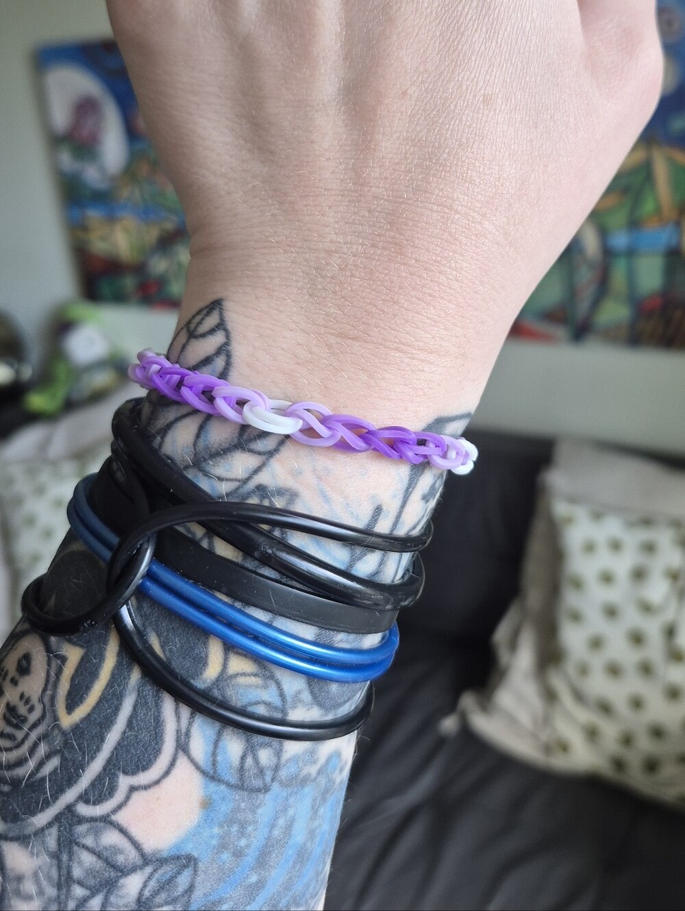 Elastic Bracelet - Purple Gradient **Customizable** - Picture 2 of 4